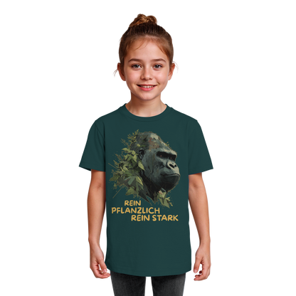 vegwear "Gorilla, rein pflanzlich rein stark" - unisex Kids T-Shirt, bio vegan