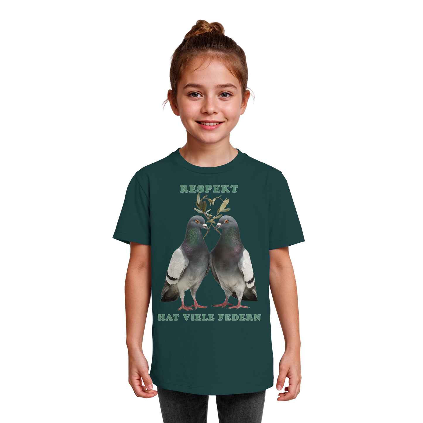 vegwear "Respekt hat viele Federn" - unisex Bio Kids Shirt