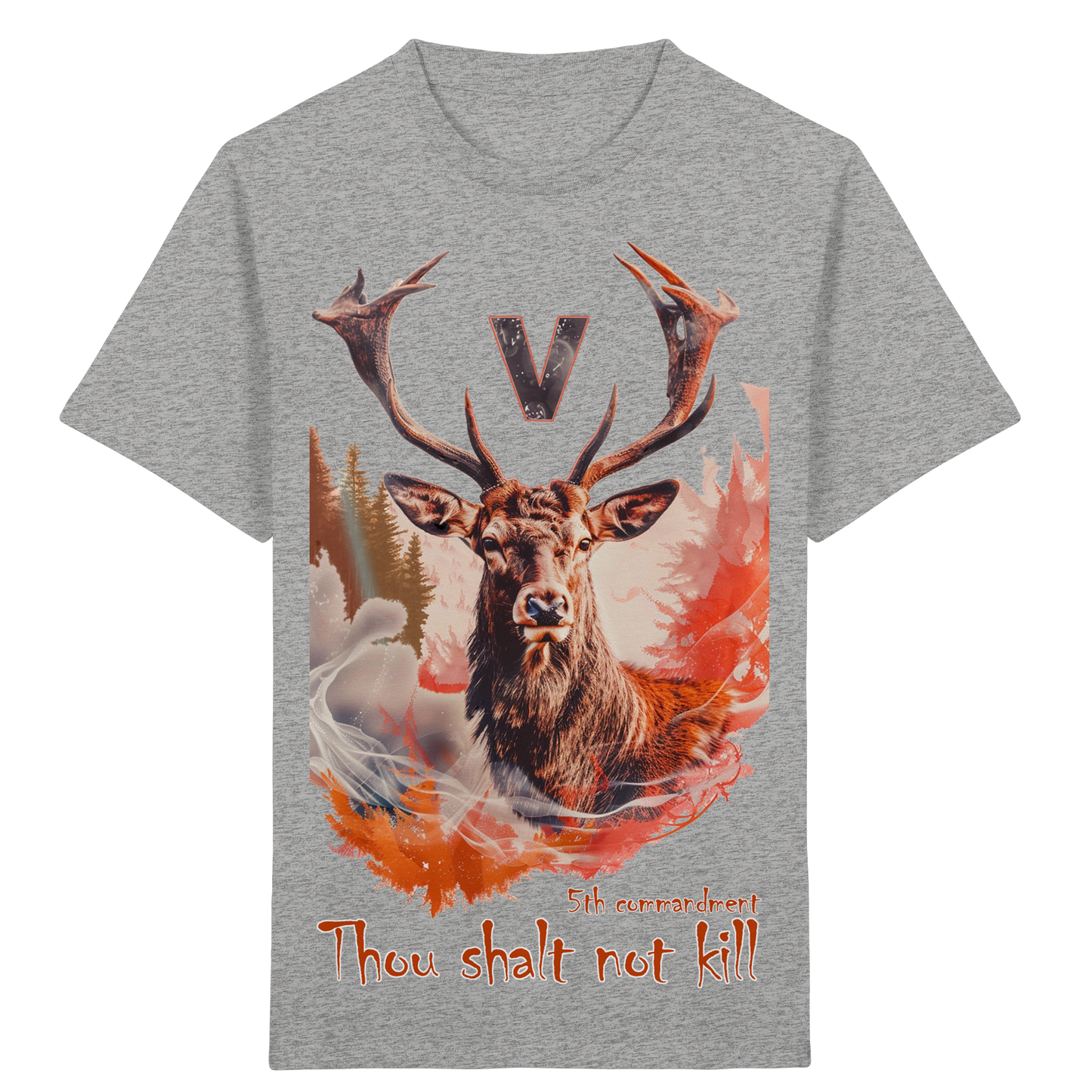 unisex Kids Bio T-Shirt: 'thou shalt not kill 5th' | vegwear 