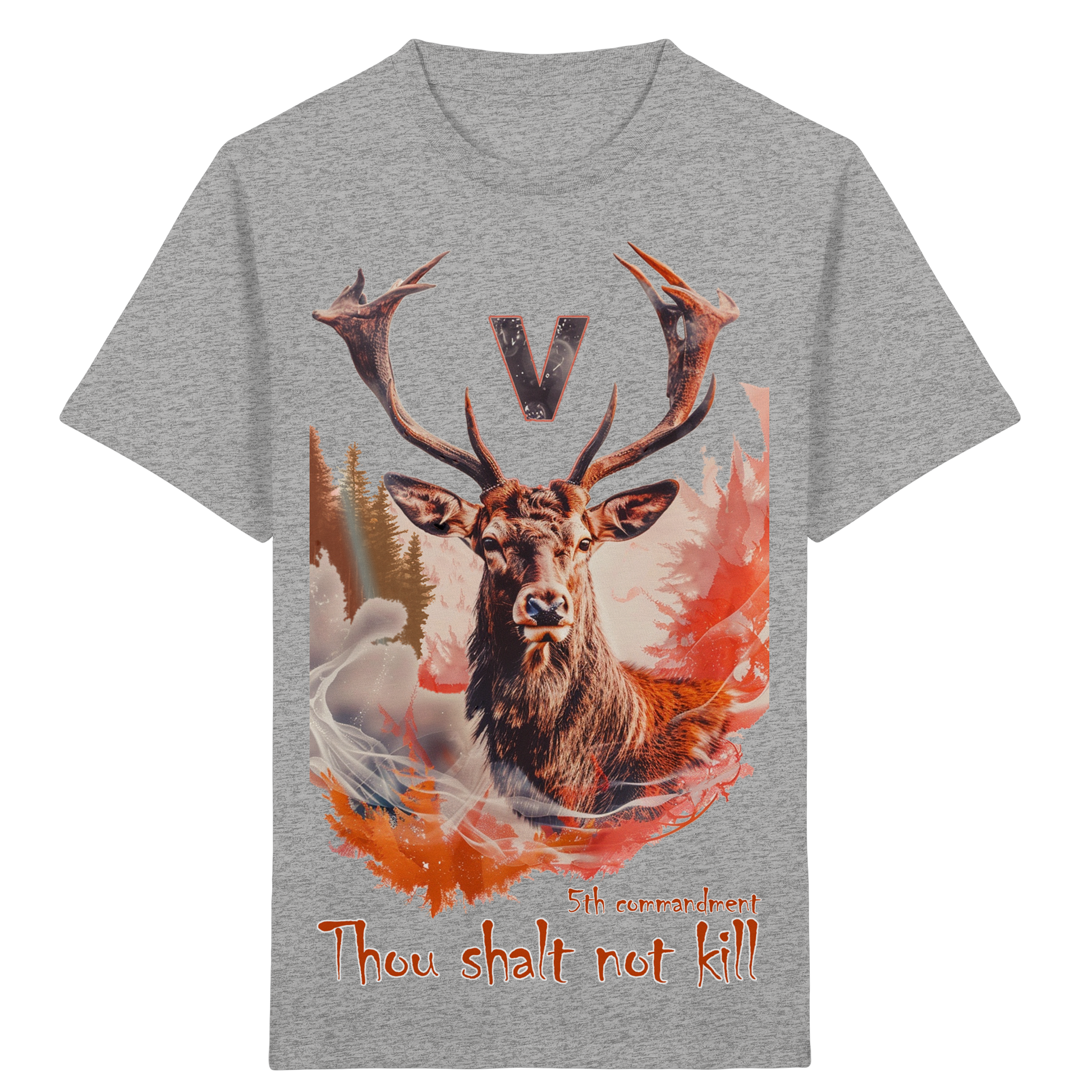 unisex Kids Bio T-Shirt: 'thou shalt not kill 5th' | vegwear 