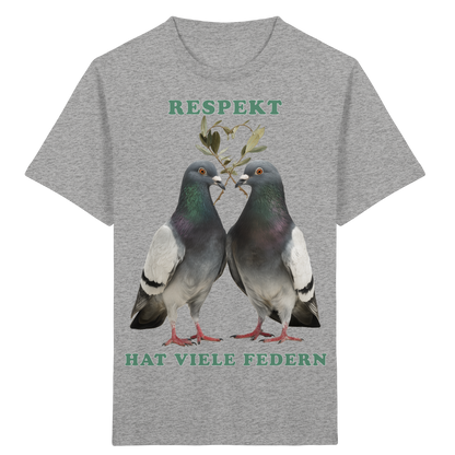 vegwear "Respekt hat viele Federn" - unisex Bio Kids Shirt