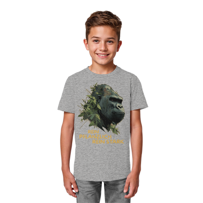 vegwear "Gorilla, rein pflanzlich rein stark" - unisex Kids T-Shirt, bio vegan