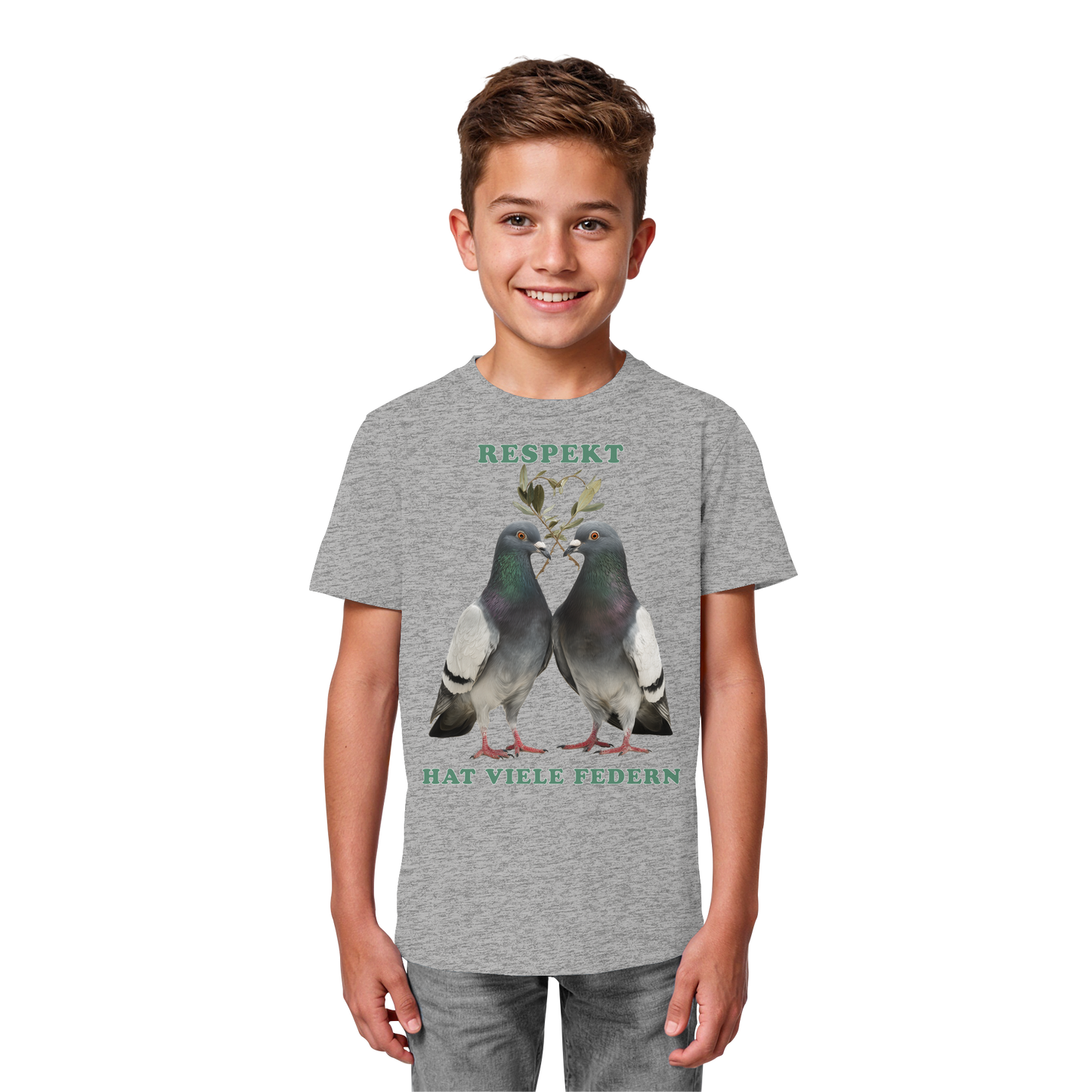 vegwear "Respekt hat viele Federn" - unisex Bio Kids Shirt