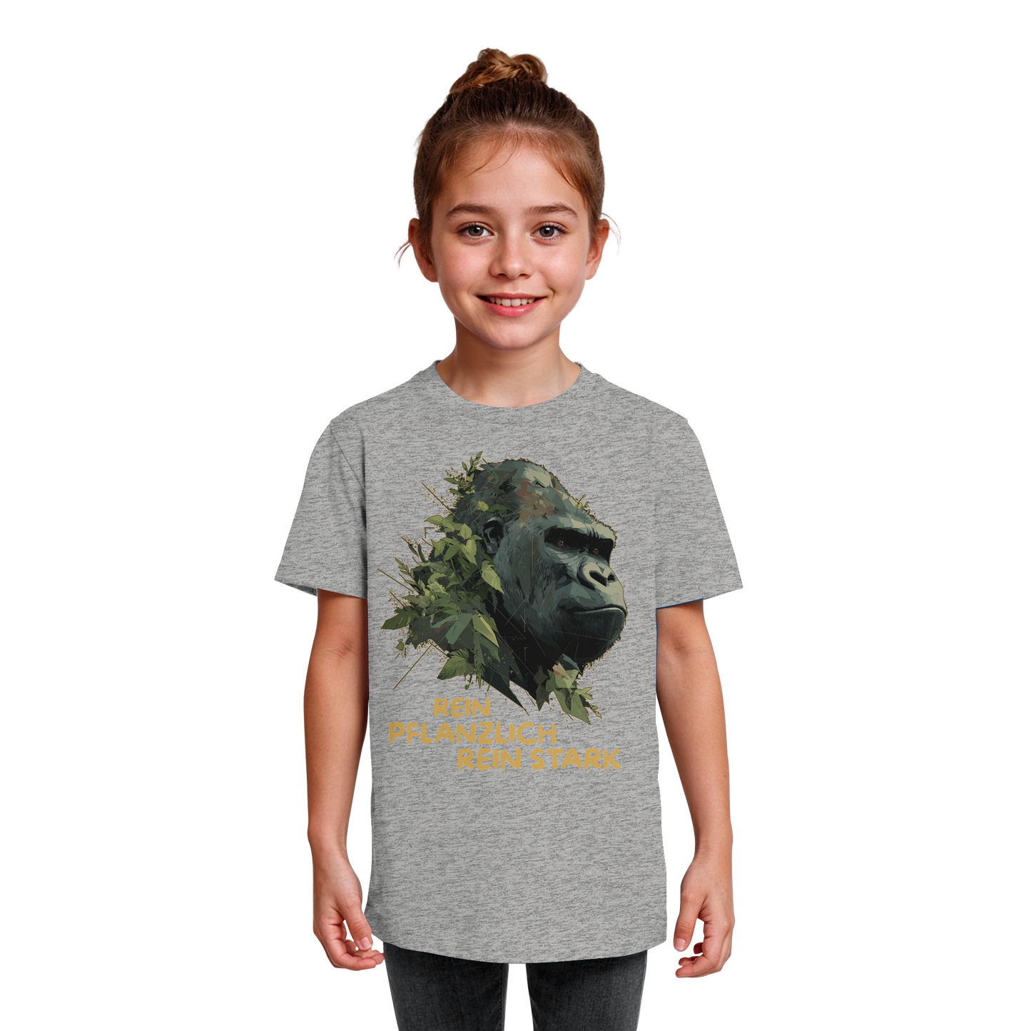 vegwear "Gorilla, rein pflanzlich rein stark" - unisex Kids T-Shirt, bio vegan