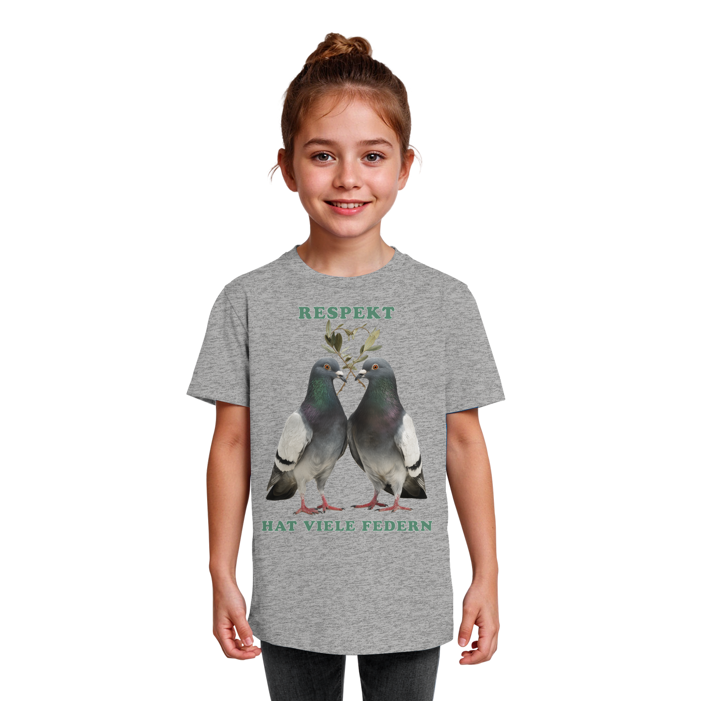 vegwear "Respekt hat viele Federn" - unisex Bio Kids Shirt