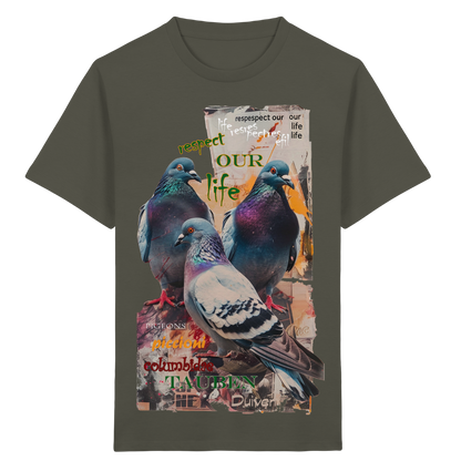 vegwear "respect our life - Tauben" - unisex Kinder Bio T-Shirt