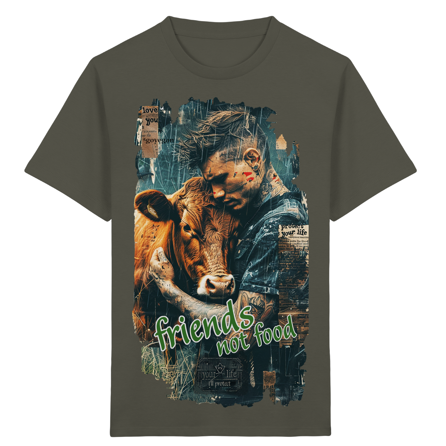 vegwear "friends not food" - unisex Kids bio T-Shirt, vegan, fair