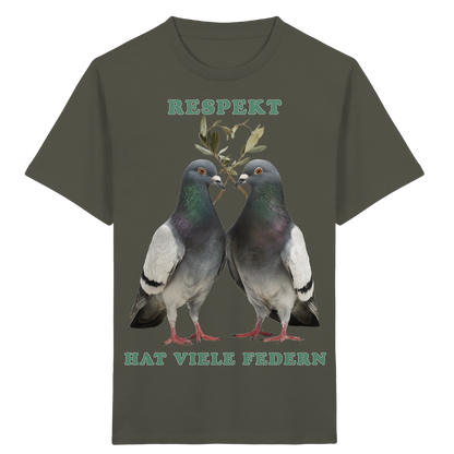vegwear "Respekt hat viele Federn" - unisex Bio Kids Shirt