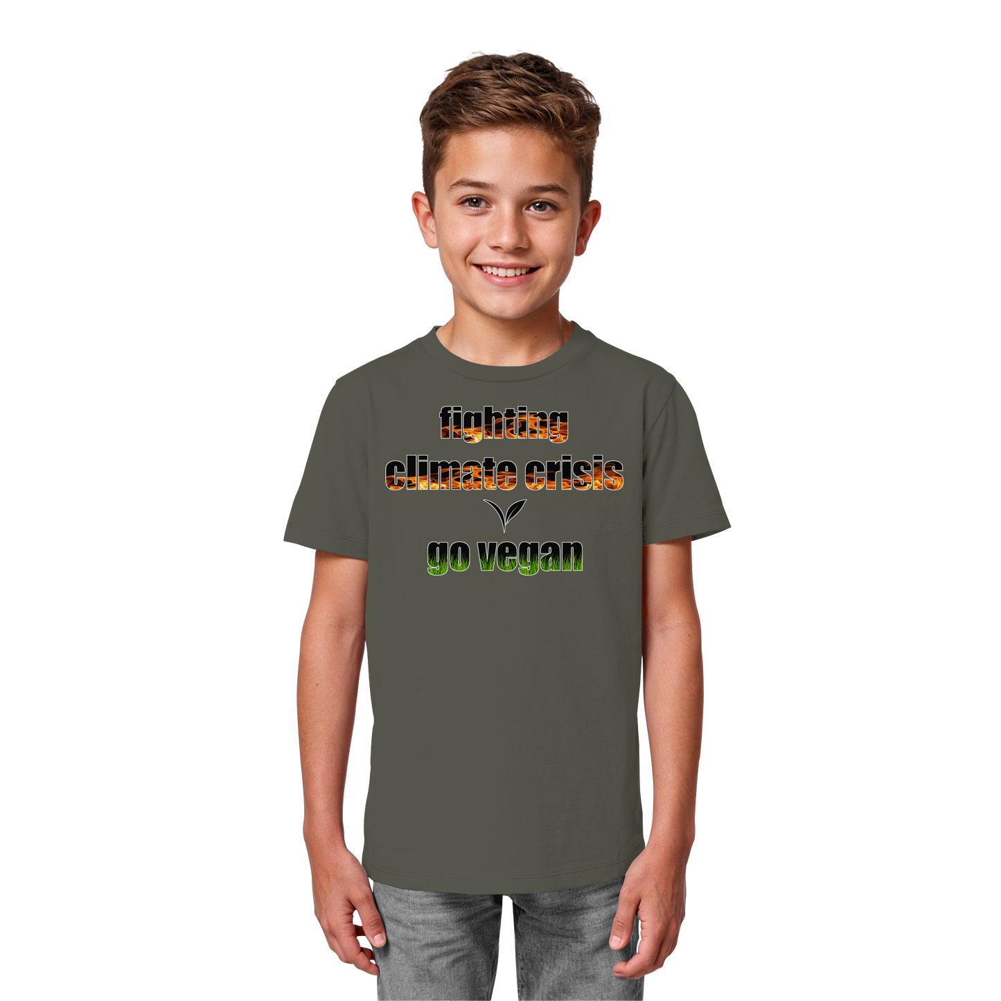 vegwear "fighting climate crisis" - Kids Bio T-Shirt für kleine Weltverbesserer