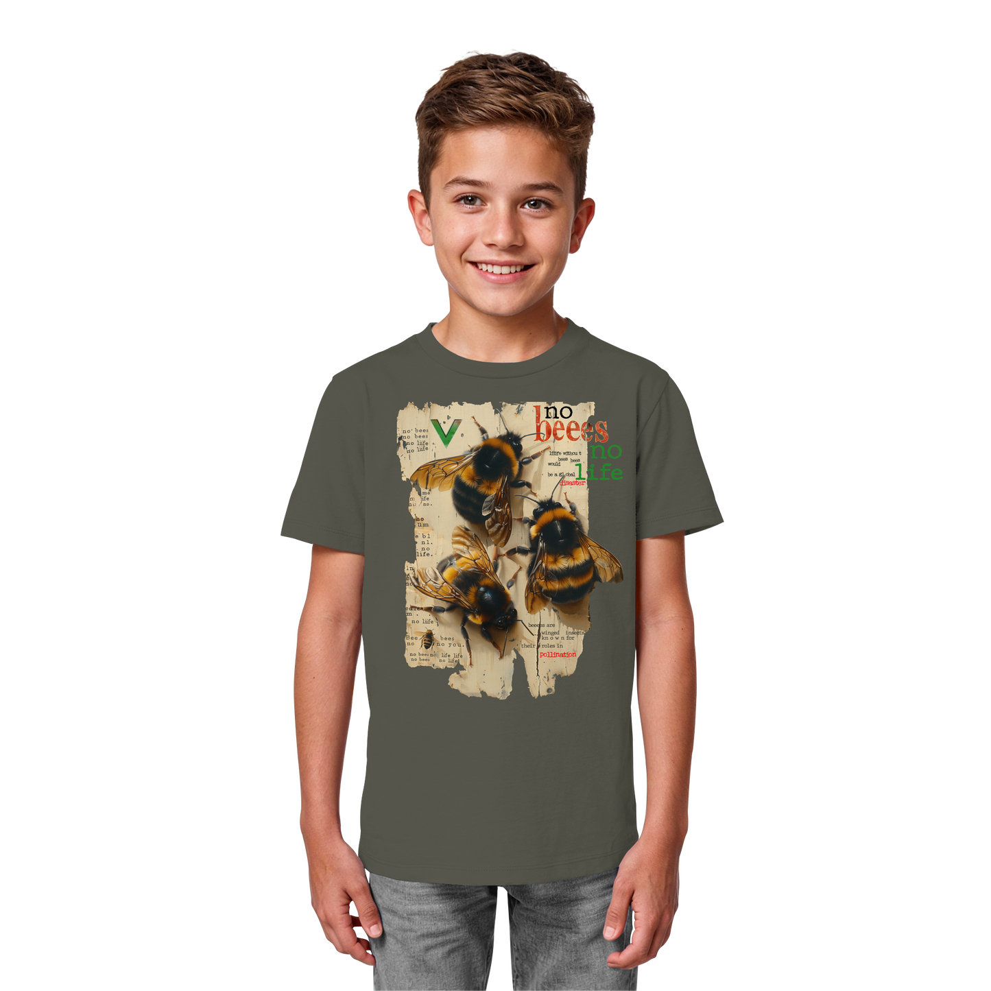 vegwear "no bees no life" - Kinder bio T-Shirt