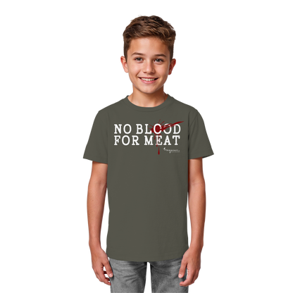 Bio-T-Shirt für Kinder: "no blood for meat" Bio-T-Shirt | vegwear