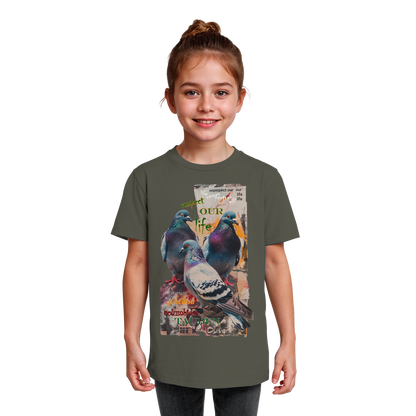 vegwear "respect our life - Tauben" - unisex Kinder Bio T-Shirt