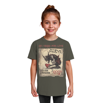vegwear "why does evil" - unisex Bio Kinder T-Shirt