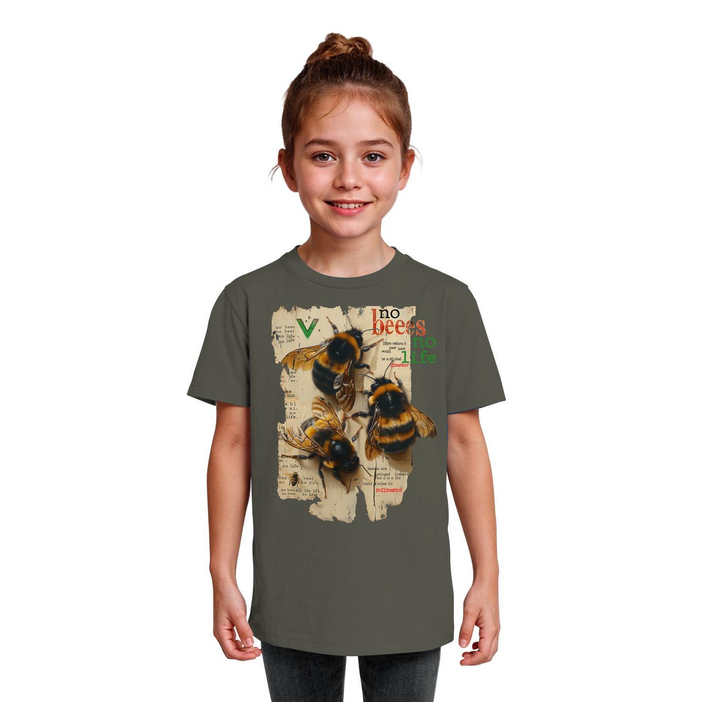 vegwear "no bees no life" - Kinder bio T-Shirt