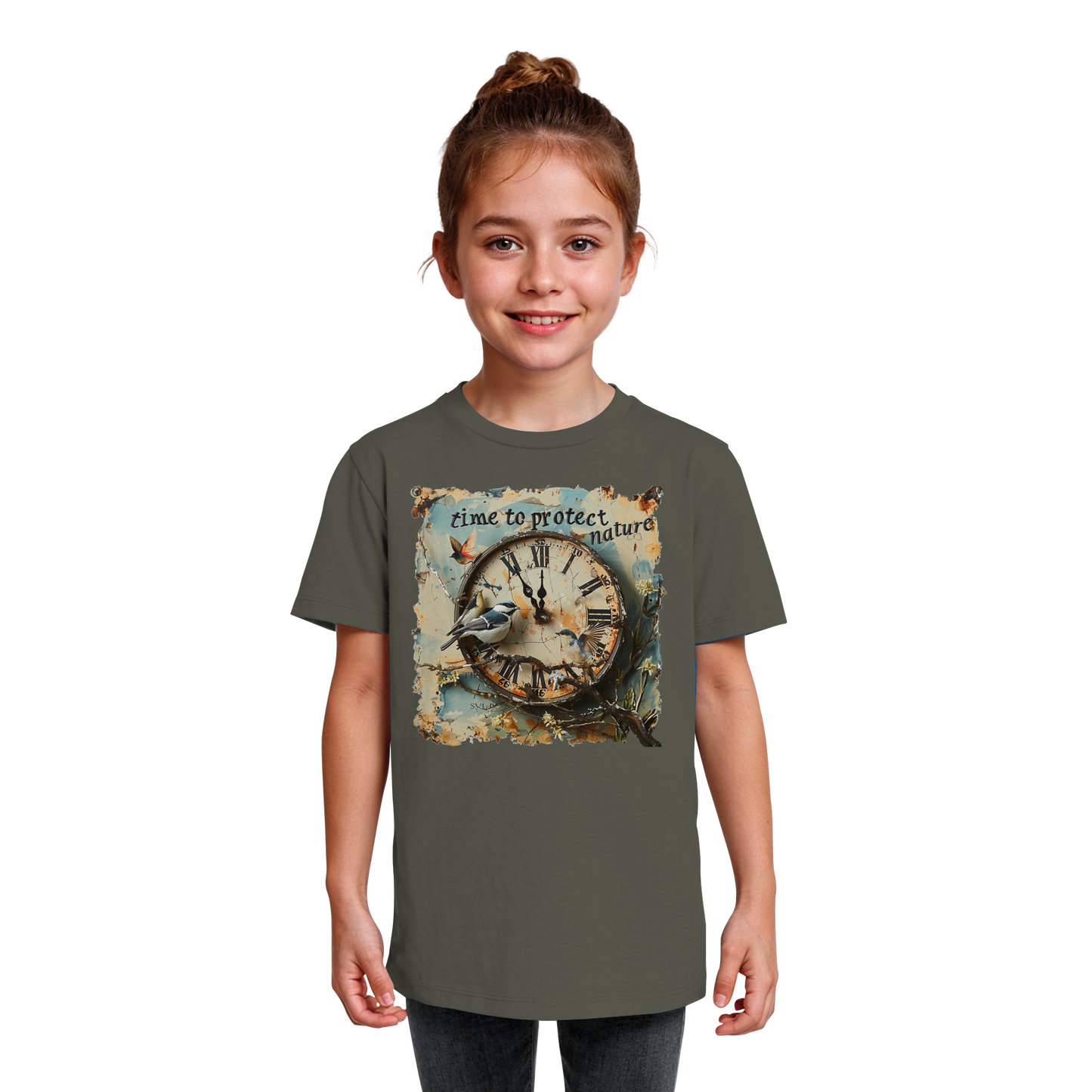 vegwear "time to protect nature" - unisex Kinder T-Shirt, nachhaltige Mode
