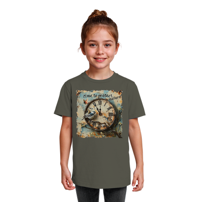 vegwear "time to protect nature" - unisex Kinder T-Shirt, nachhaltige Mode