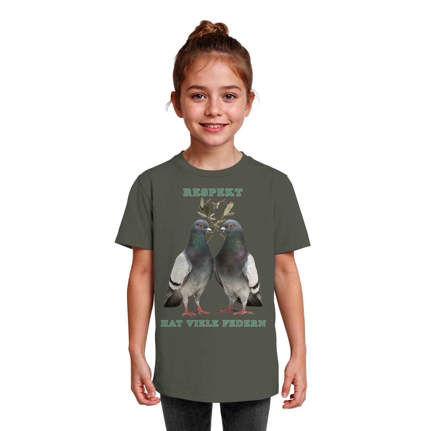 vegwear "Respekt hat viele Federn" - unisex Bio Kids Shirt