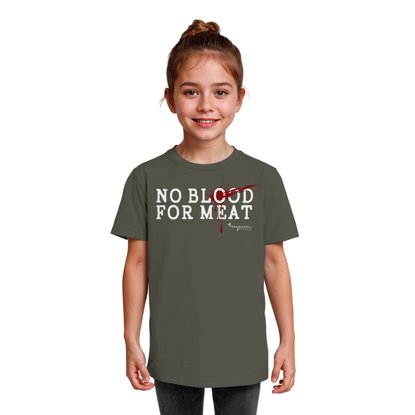 Bio-T-Shirt für Kinder: "no blood for meat" Bio-T-Shirt | vegwear