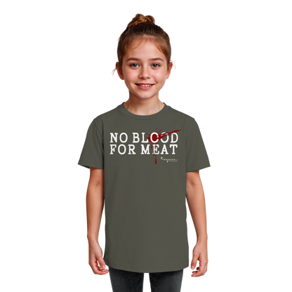Bio-T-Shirt für Kinder: "no blood for meat" Bio-T-Shirt | vegwear