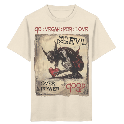 vegwear "why does evil" - unisex Bio Kinder T-Shirt