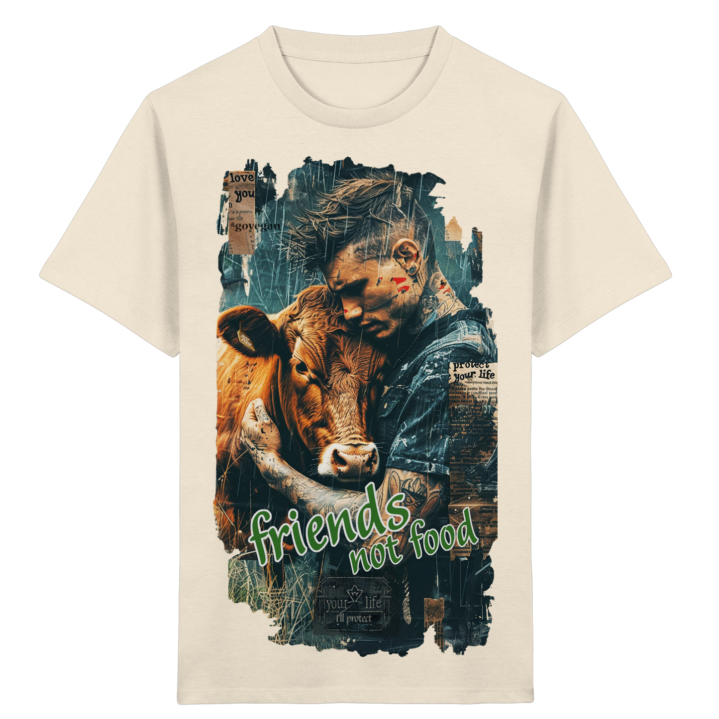 vegwear "friends not food" - unisex Kids bio T-Shirt, vegan, fair