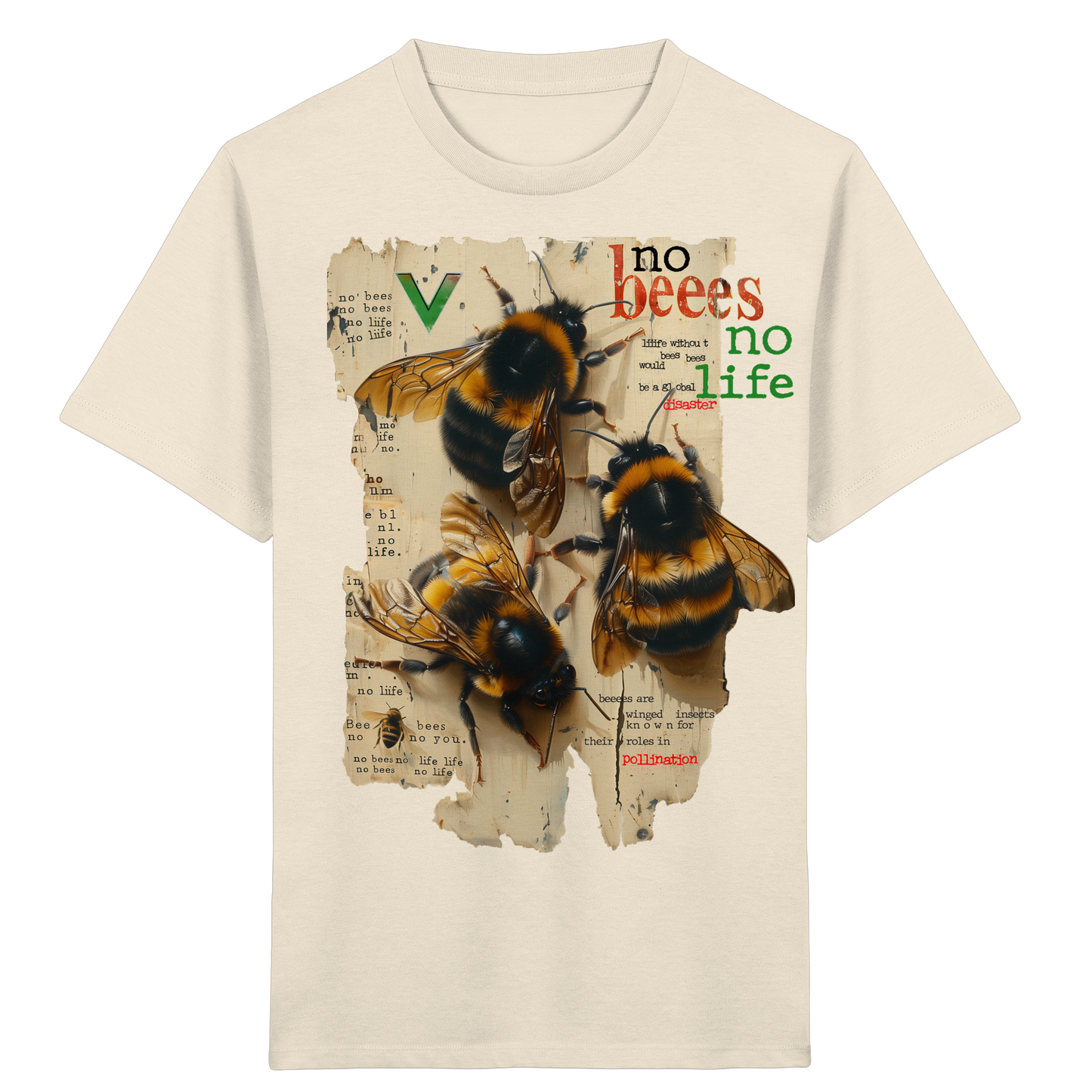 vegwear "no bees no life" - Kinder bio T-Shirt