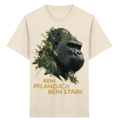 vegwear "Gorilla, rein pflanzlich rein stark" - unisex Kids T-Shirt, bio vegan