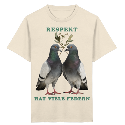 vegwear "Respekt hat viele Federn" - unisex Bio Kids Shirt