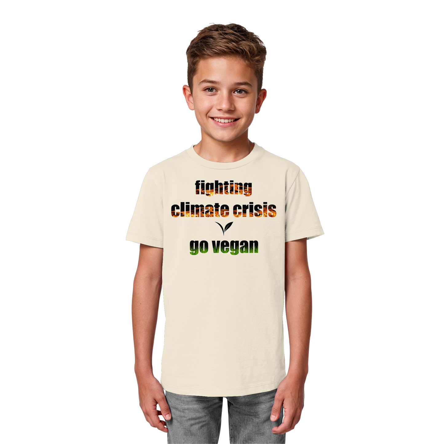 vegwear "fighting climate crisis" - Kids Bio T-Shirt für kleine Weltverbesserer