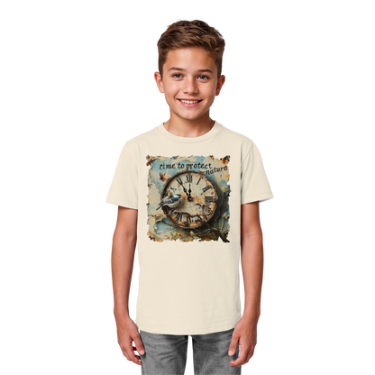 vegwear "time to protect nature" - unisex Kinder T-Shirt, nachhaltige Mode