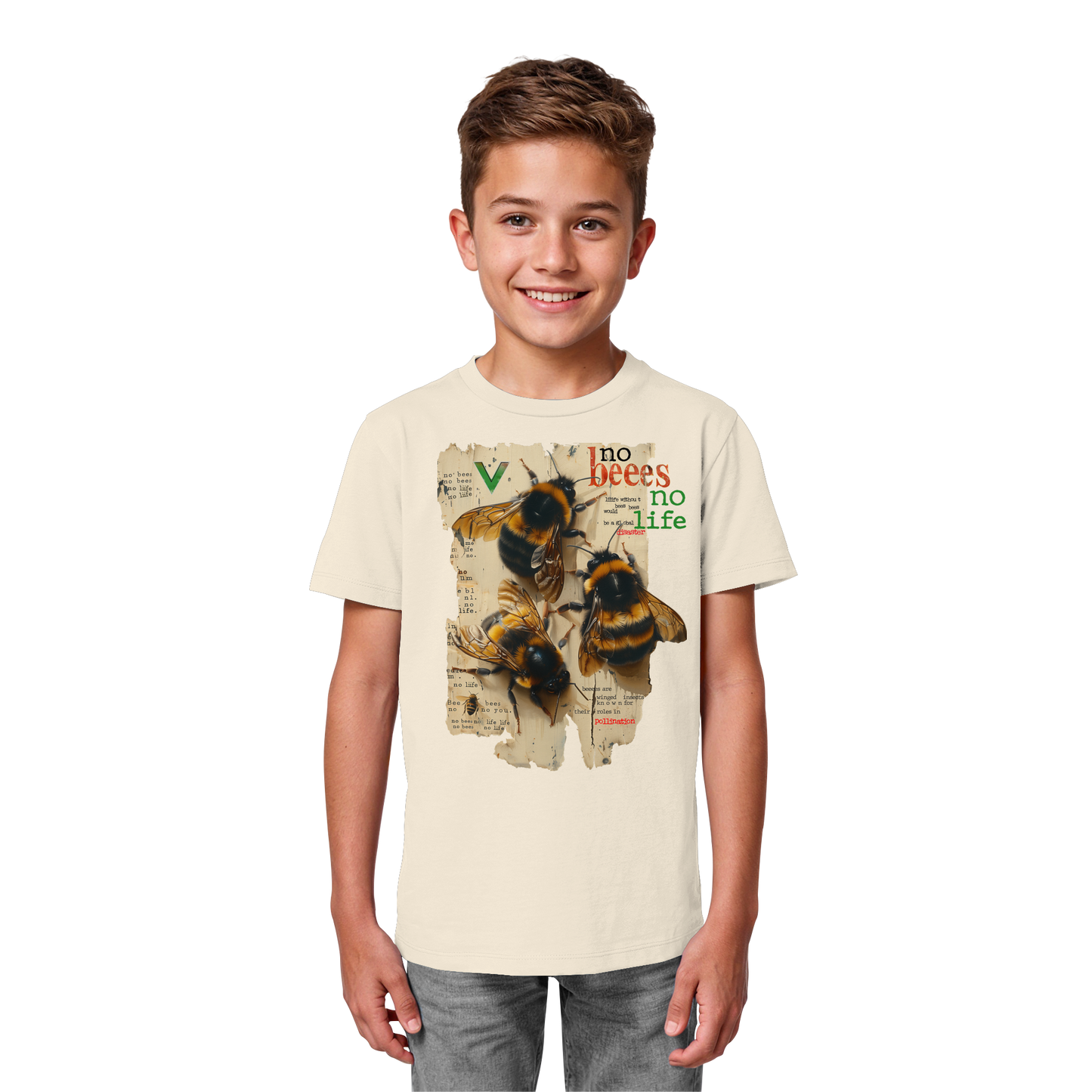 vegwear "no bees no life" - Kinder bio T-Shirt