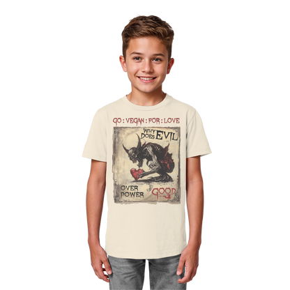vegwear "why does evil" - unisex Bio Kinder T-Shirt