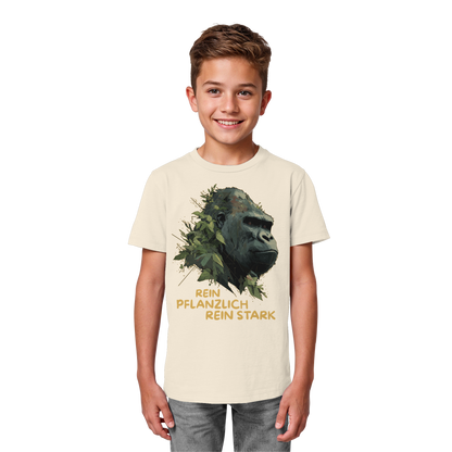 vegwear "Gorilla, rein pflanzlich rein stark" - unisex Kids T-Shirt, bio vegan