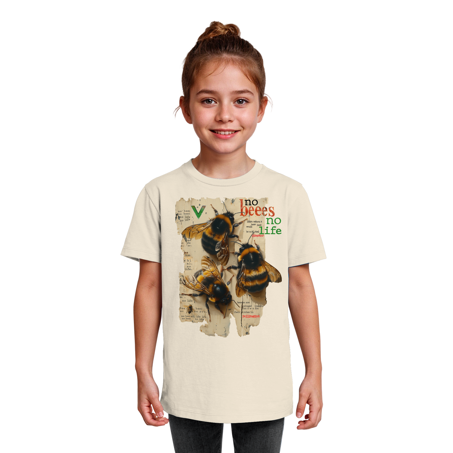 vegwear "no bees no life" - Kinder bio T-Shirt
