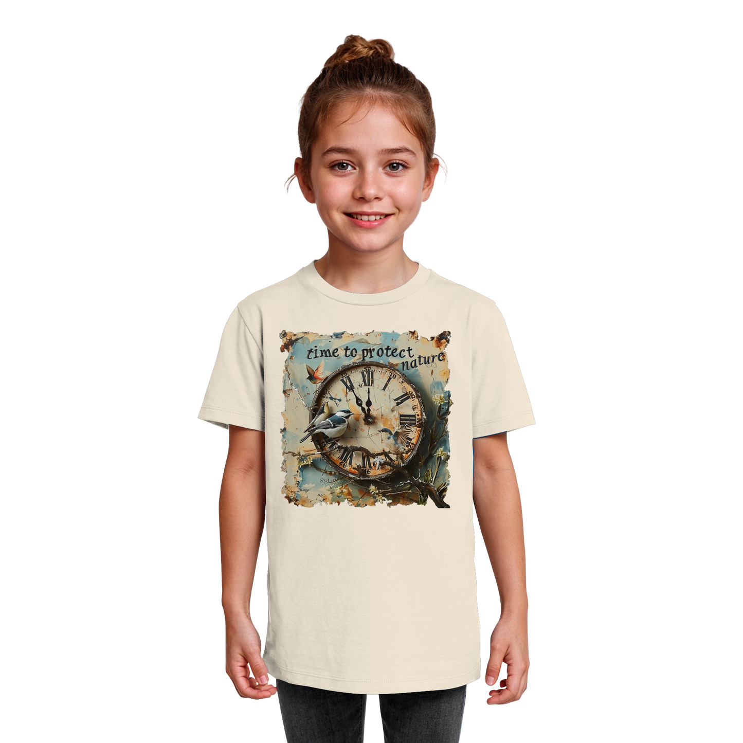 vegwear "time to protect nature" - unisex Kinder T-Shirt, nachhaltige Mode