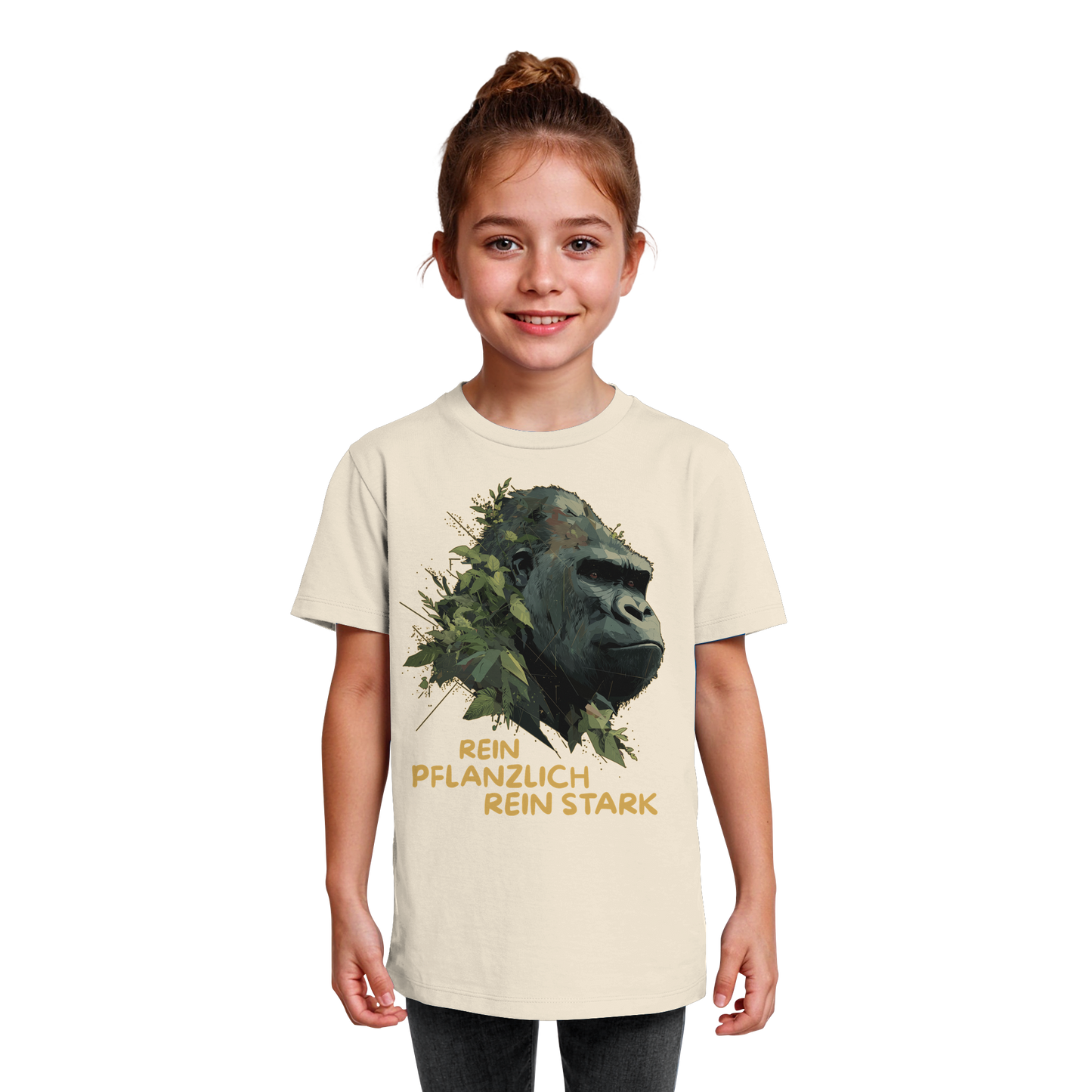 vegwear "Gorilla, rein pflanzlich rein stark" - unisex Kids T-Shirt, bio vegan