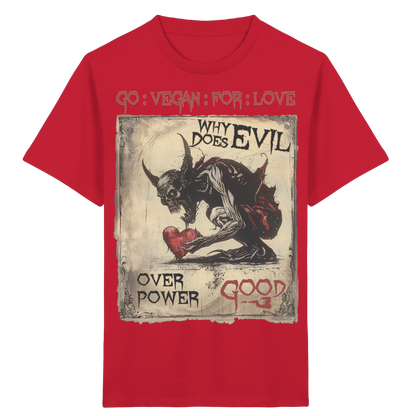 vegwear "why does evil" - unisex Bio Kinder T-Shirt
