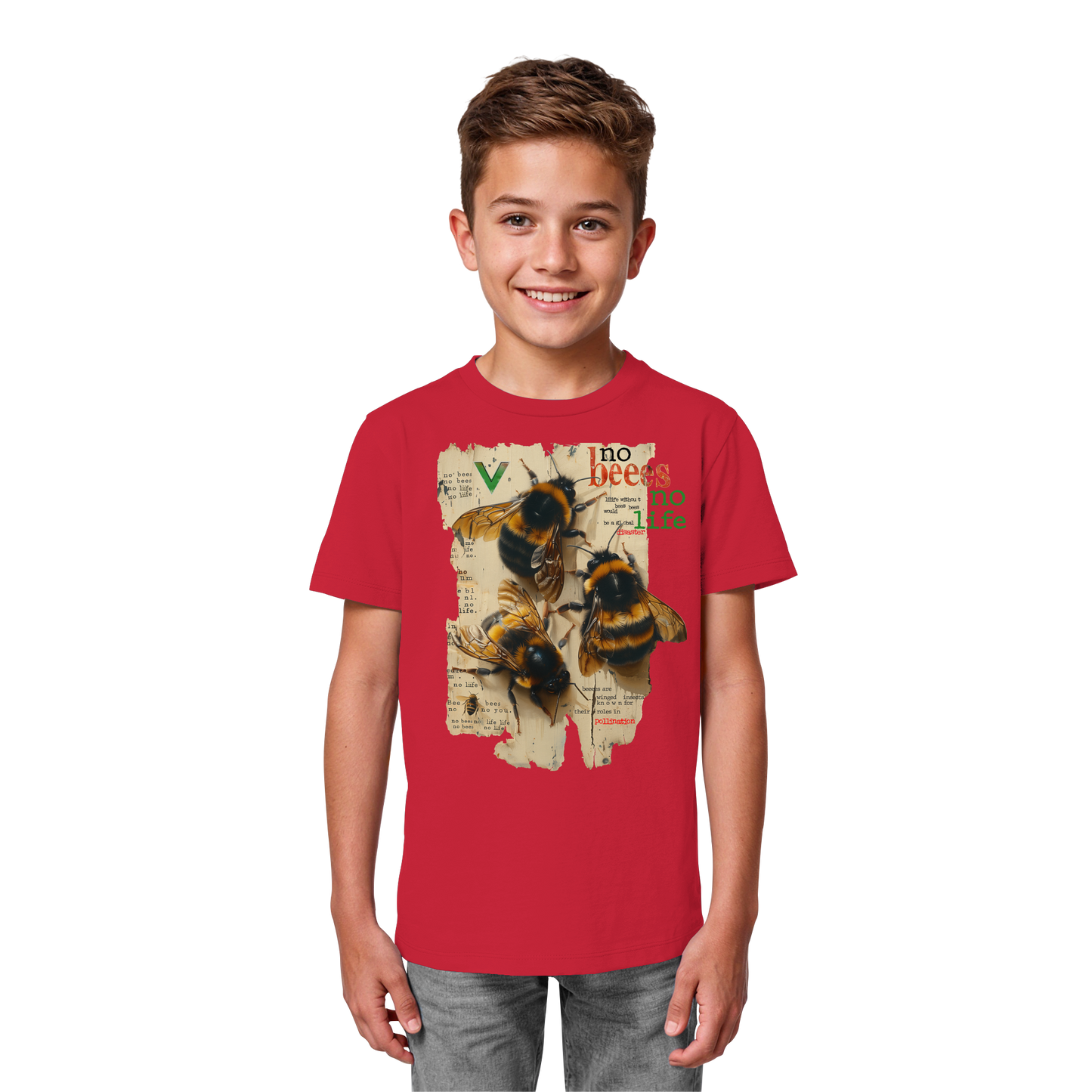 vegwear "no bees no life" - Kinder bio T-Shirt