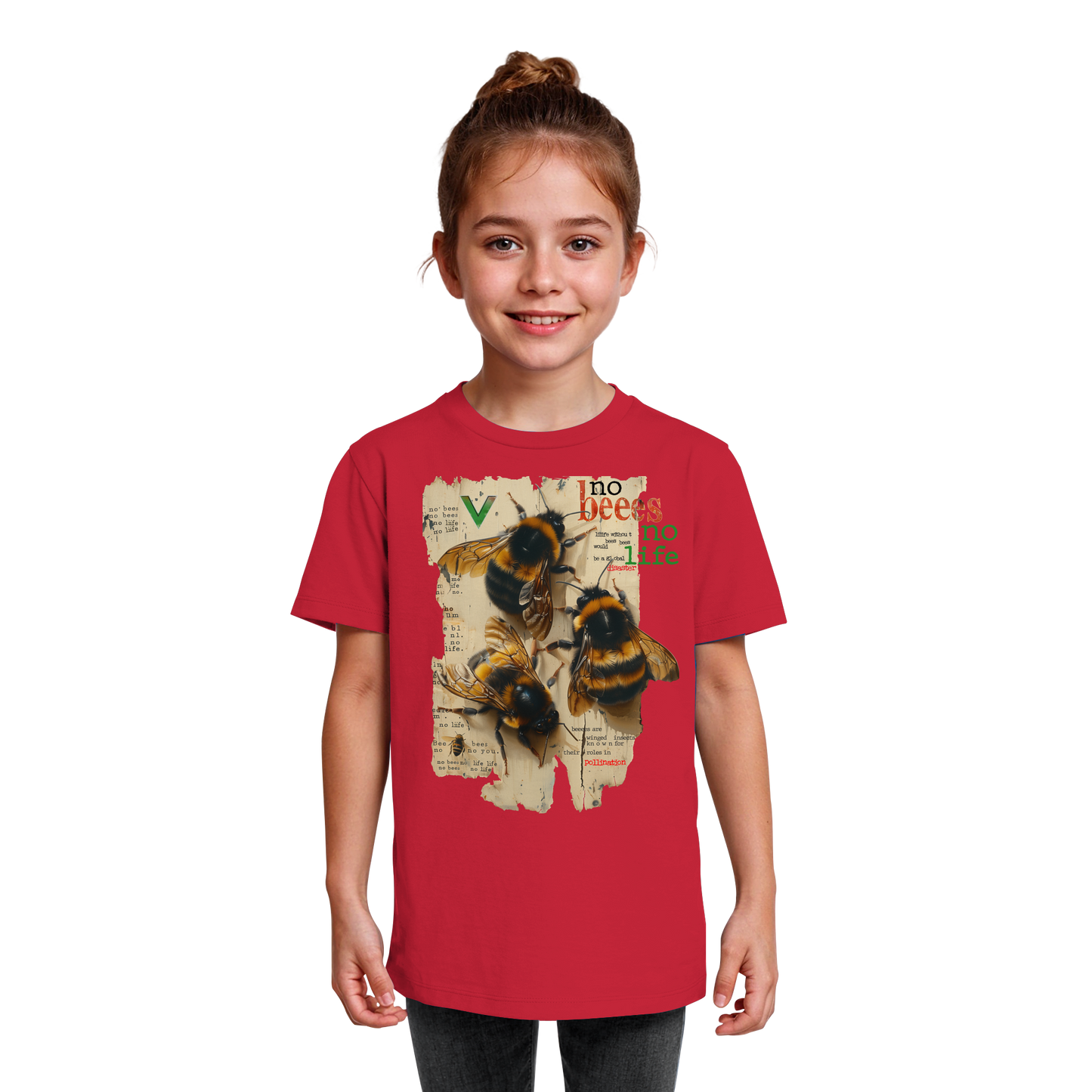 vegwear "no bees no life" - Kinder bio T-Shirt