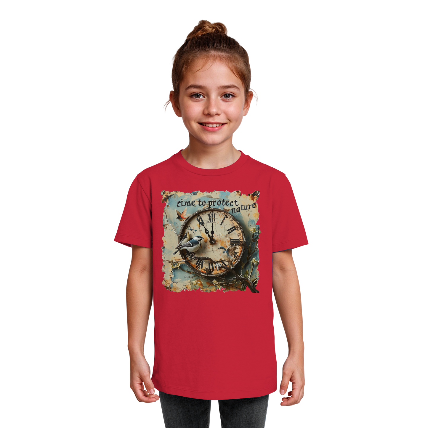 vegwear "time to protect nature" - unisex Kinder T-Shirt, nachhaltige Mode