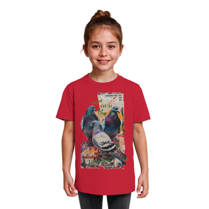 vegwear "respect our life - Tauben" - unisex Kinder Bio T-Shirt