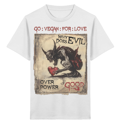 vegwear "why does evil" - unisex Bio Kinder T-Shirt