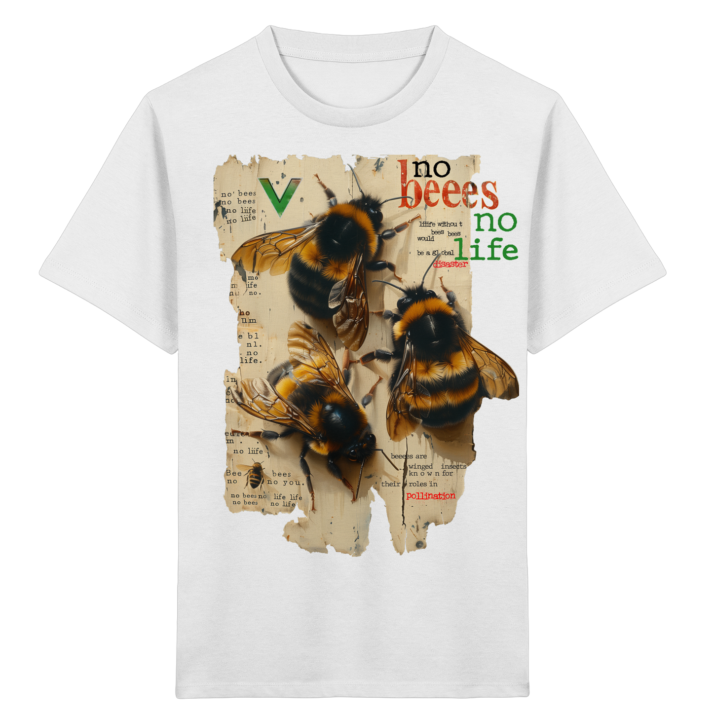 vegwear "no bees no life" - Kinder bio T-Shirt