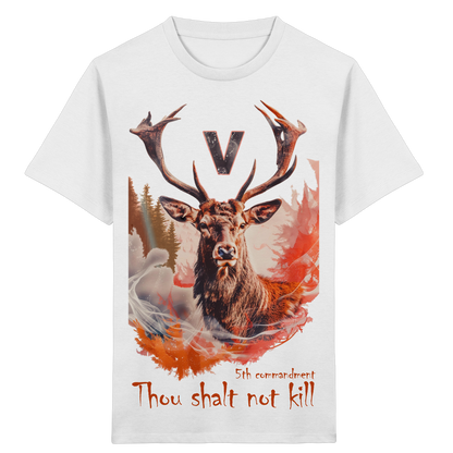 unisex Kids Bio T-Shirt: 'thou shalt not kill 5th' | vegwear 