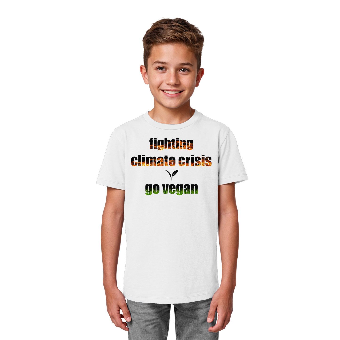 vegwear "fighting climate crisis" - Kids Bio T-Shirt für kleine Weltverbesserer