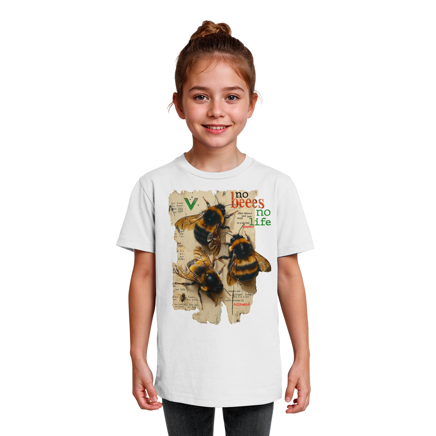 vegwear "no bees no life" - Kinder bio T-Shirt