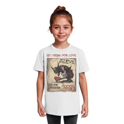 vegwear "why does evil" - unisex Bio Kinder T-Shirt