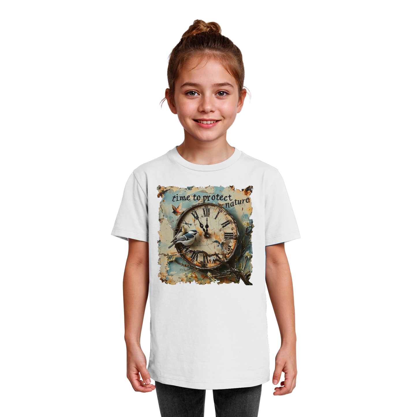 vegwear "time to protect nature" - unisex Kinder T-Shirt, nachhaltige Mode
