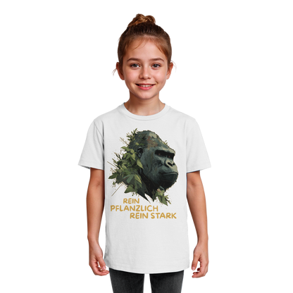 vegwear "Gorilla, rein pflanzlich rein stark" - unisex Kids T-Shirt, bio vegan