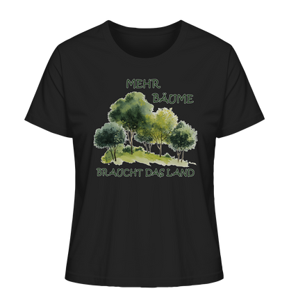 Motiv "mehr Bäume" - Damen Bio T-Shirt